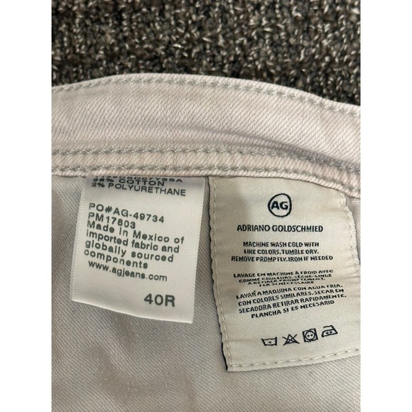 Adriano Goldschmied AG-ED Denim Mens Size 40R Light Grey See Details - Picture 6 of 11